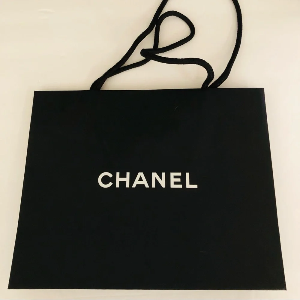 Authentic Chanel Gift Bags (2) & 1 Chanel Cloth Jewelry Bag With Pull String